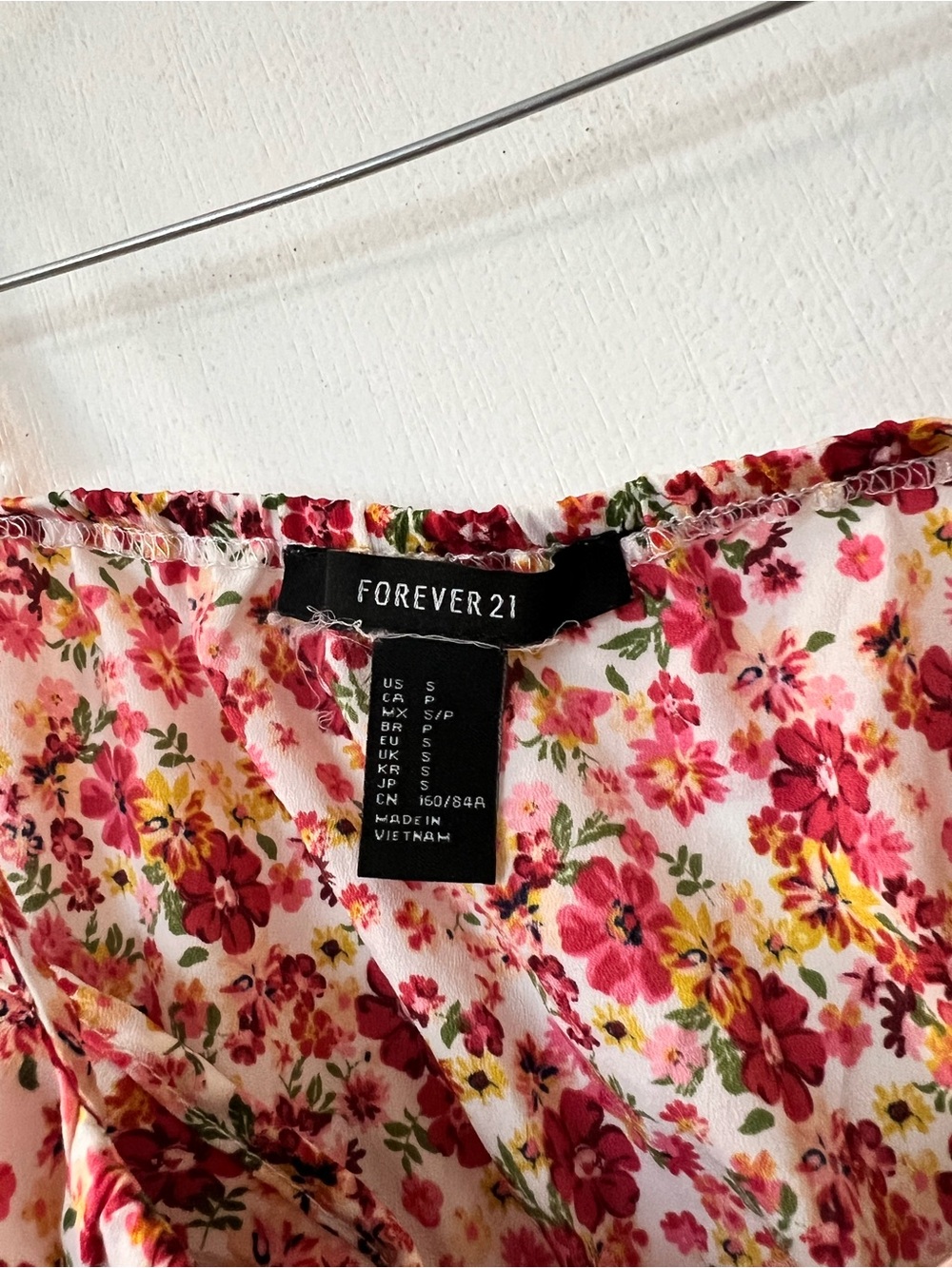 Red Multi Floral Ruffle Button-Front Cami - Picture 4 of 4